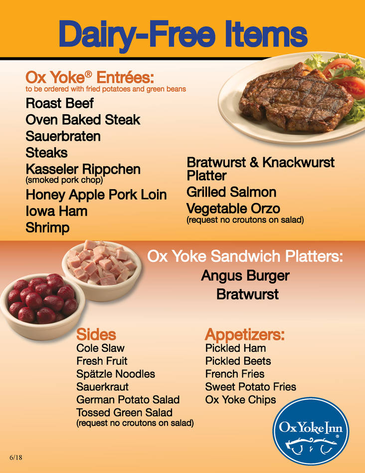 Printable Menus - Ox Yoke Inn, Amana Colonies Great Cafe picture about Printable Menus named Printable Menus - Ox Yoke Inn, Amana Colonies Simplest Cafe